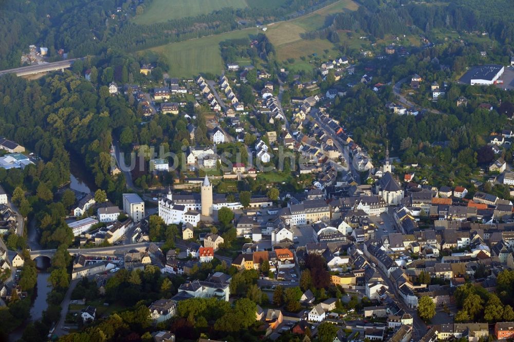 Luftbild Zschopau - Stadtzentrum im Innenstadtbereich in Zschopau im Bundesland Sachsen, Deutschland