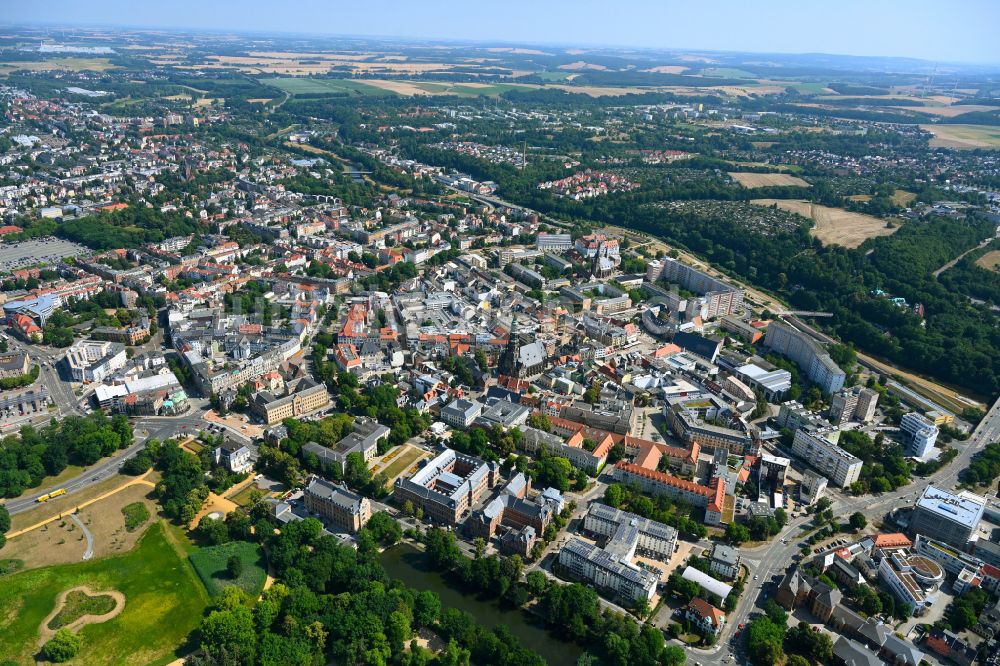 Luftaufnahme Zwickau - Stadtzentrum im Innenstadtbereich in Zwickau im Bundesland Sachsen, Deutschland