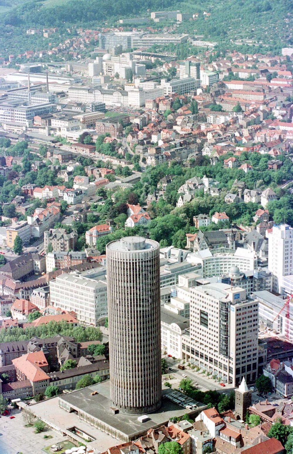 Jena von oben - Stadtzentrum Jena.