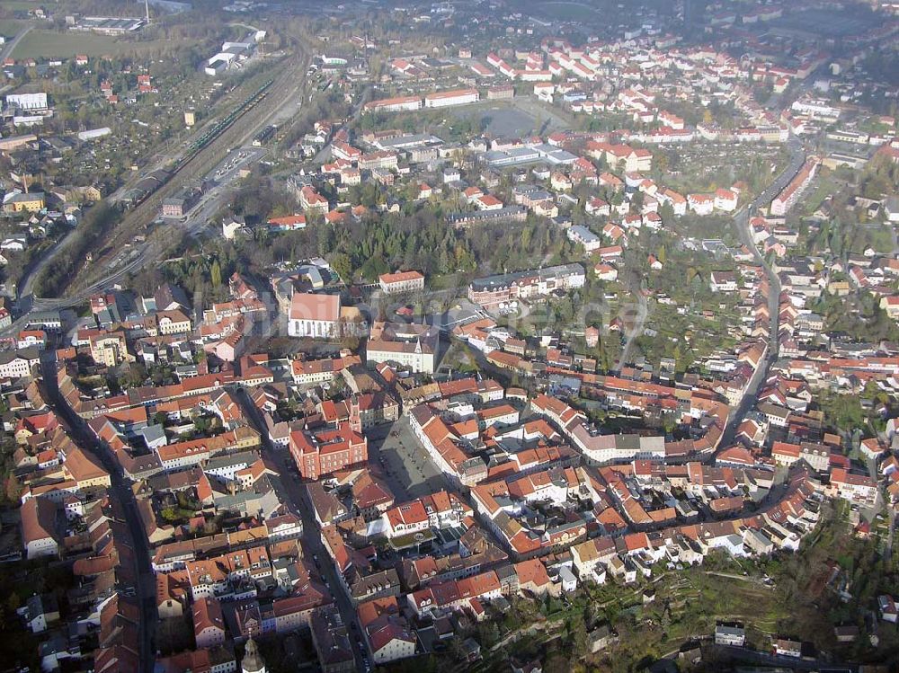 Kamenz aus der Vogelperspektive: Stadtzentrum Kamenz / Sachsen