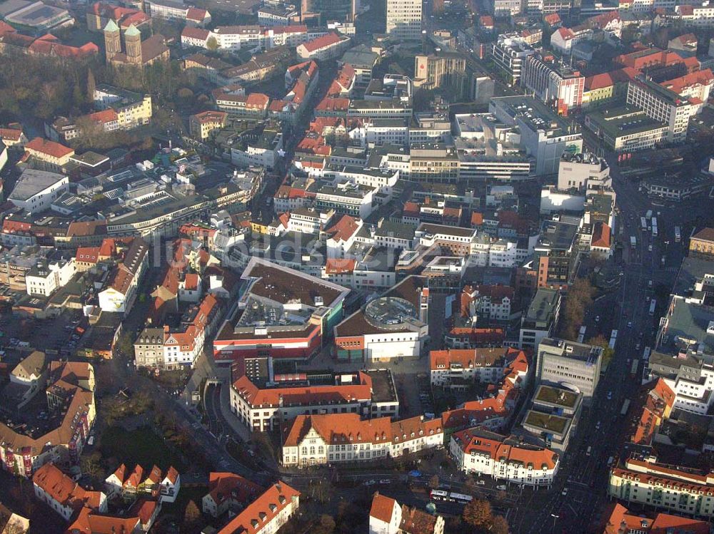 Osnabrück von oben - Stadtzentrum mit Kamp-Promenade in Osnabrück