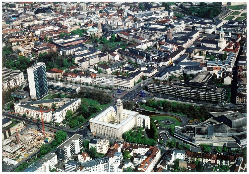 Luftbild Karlsruhe - Stadtzentrum von Karlsruhe.