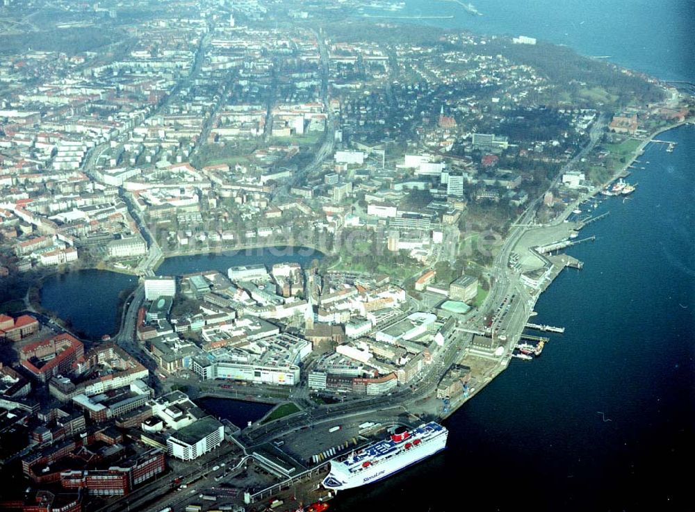 Luftaufnahme Kiel - Stadtzentrum von Kiel.