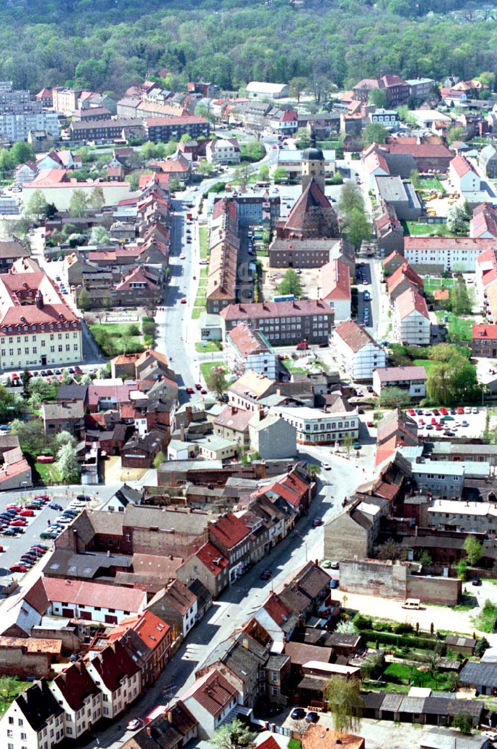 Luftaufnahme Lübben - 29.04.1995 Stadtzentrum Lübben