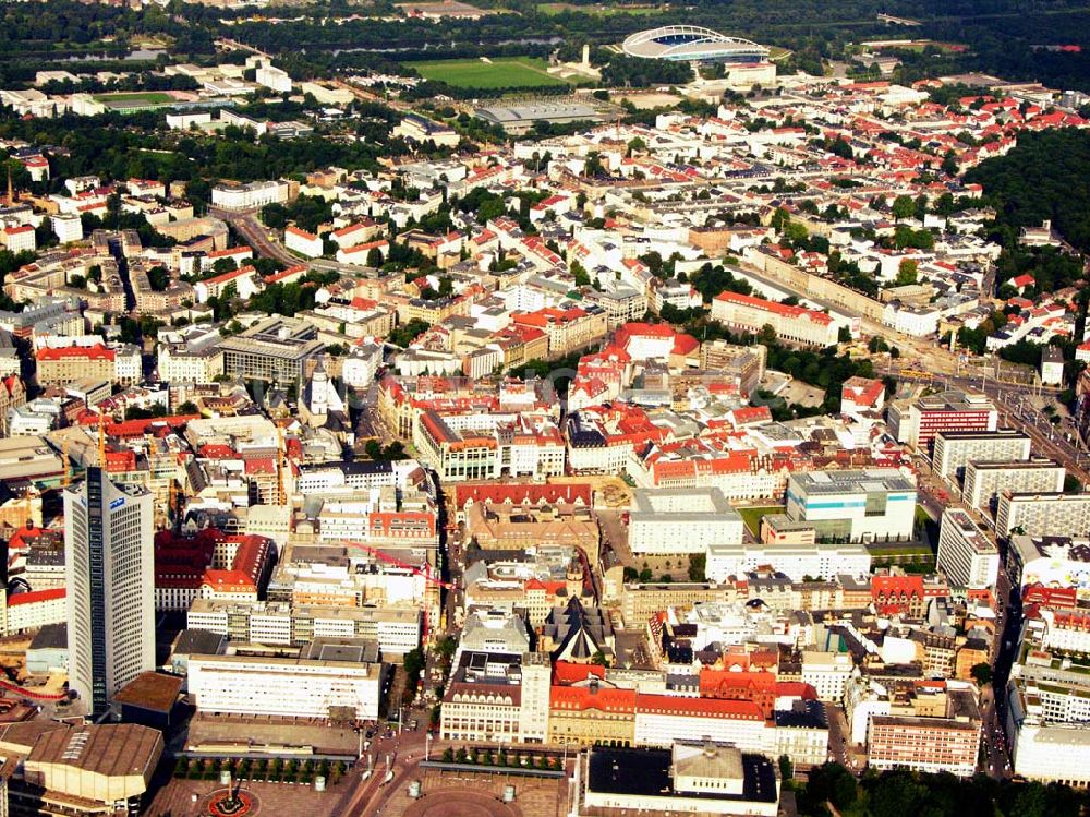 Leipzig aus der Vogelperspektive: Stadtzentrum von Leipzig