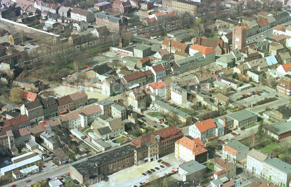 Luftaufnahme Luckenwalde / Brandenburg - Stadtzentrum von Luckenwalde / Brandenburg.