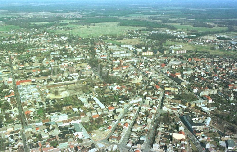 Luftaufnahme Luckenwalde / Brandenburg - Stadtzentrum von Luckenwalde / Brandenburg.