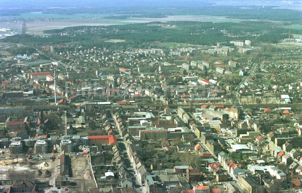 Luftbild Luckenwalde / Brandenburg - Stadtzentrum von Luckenwalde / Brandenburg.