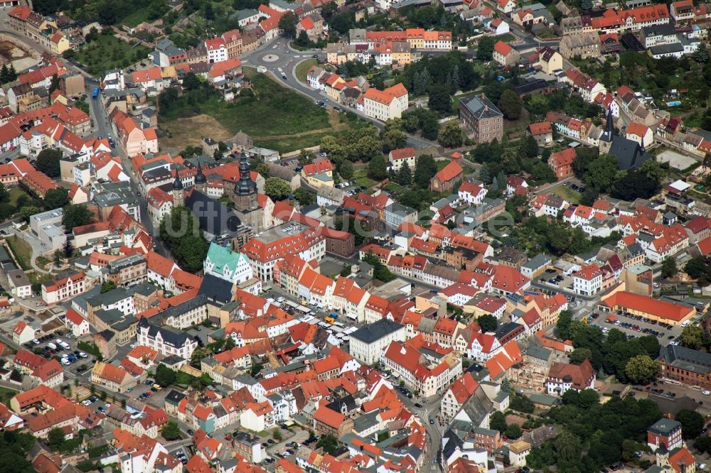 Eisleben aus der Vogelperspektive: Stadtzentrum der Lutherstadt Eisleben im Bundesland Sachsen-Anhalt