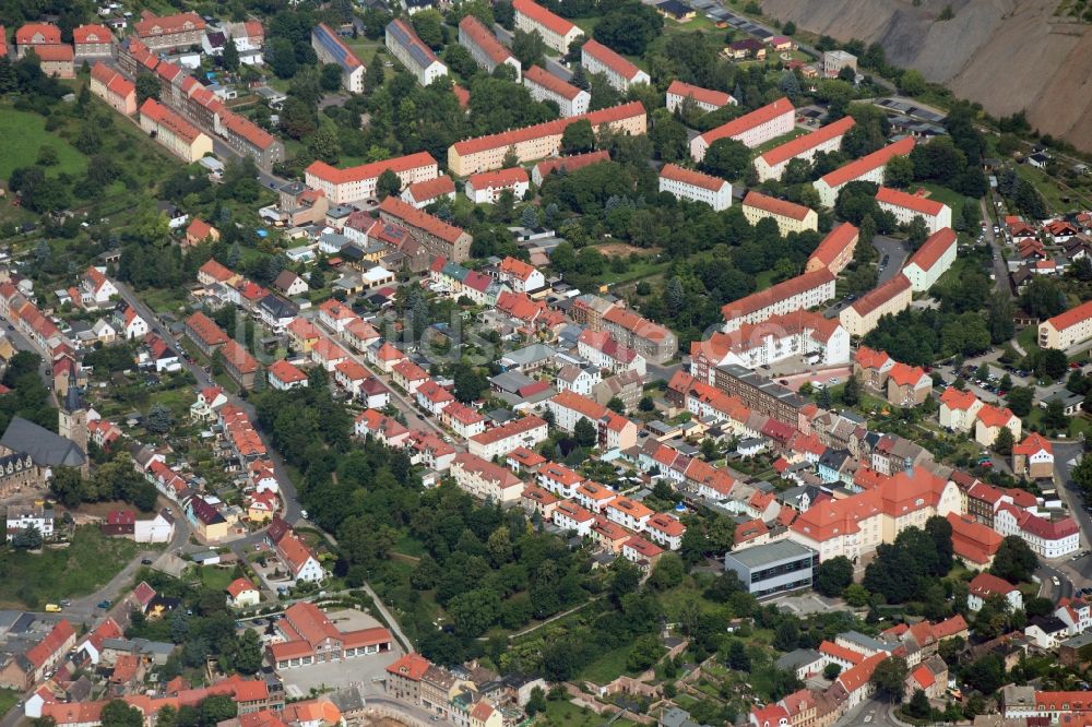 Luftaufnahme Eisleben - Stadtzentrum der Lutherstadt Eisleben im Bundesland Sachsen-Anhalt