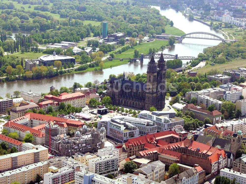 Luftbild Magdeburg - Stadtzentrum vom Magdeburg