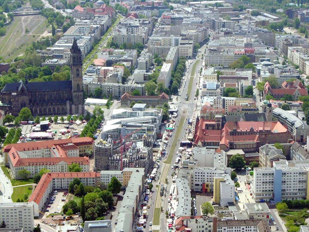 Luftaufnahme Magdeburg - Stadtzentrum vom Magdeburg