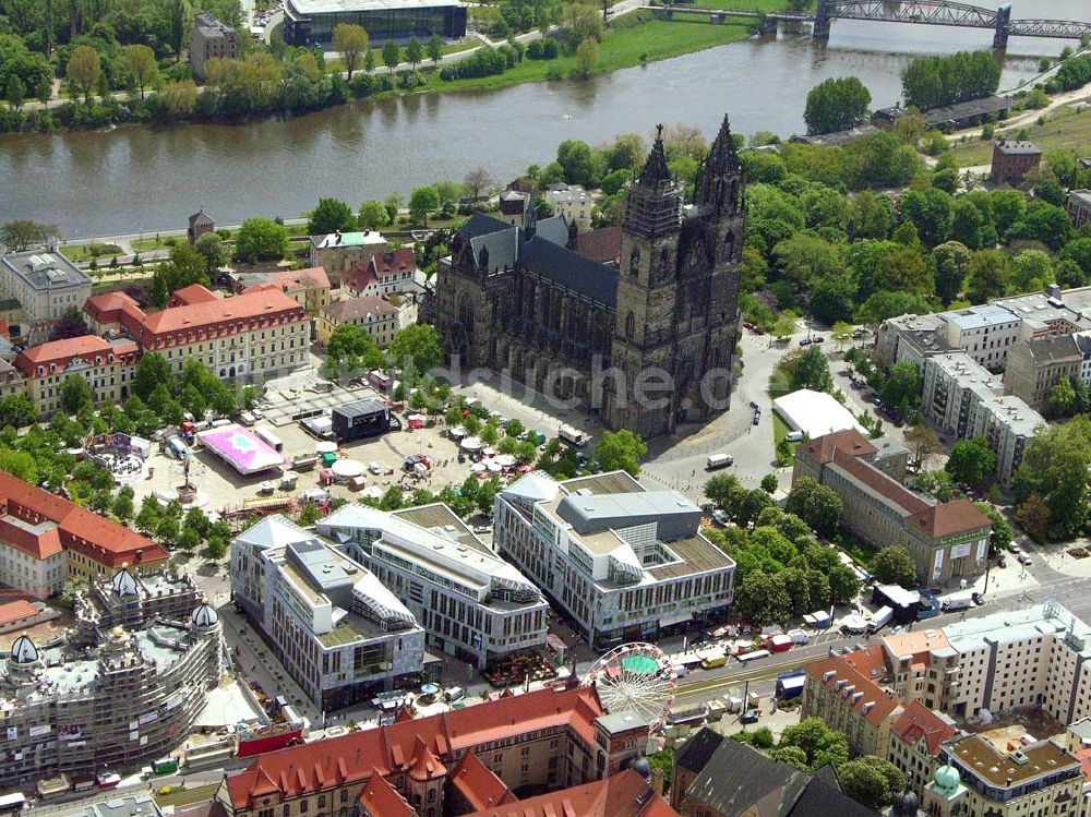 Luftaufnahme Magdeburg - Stadtzentrum vom Magdeburg