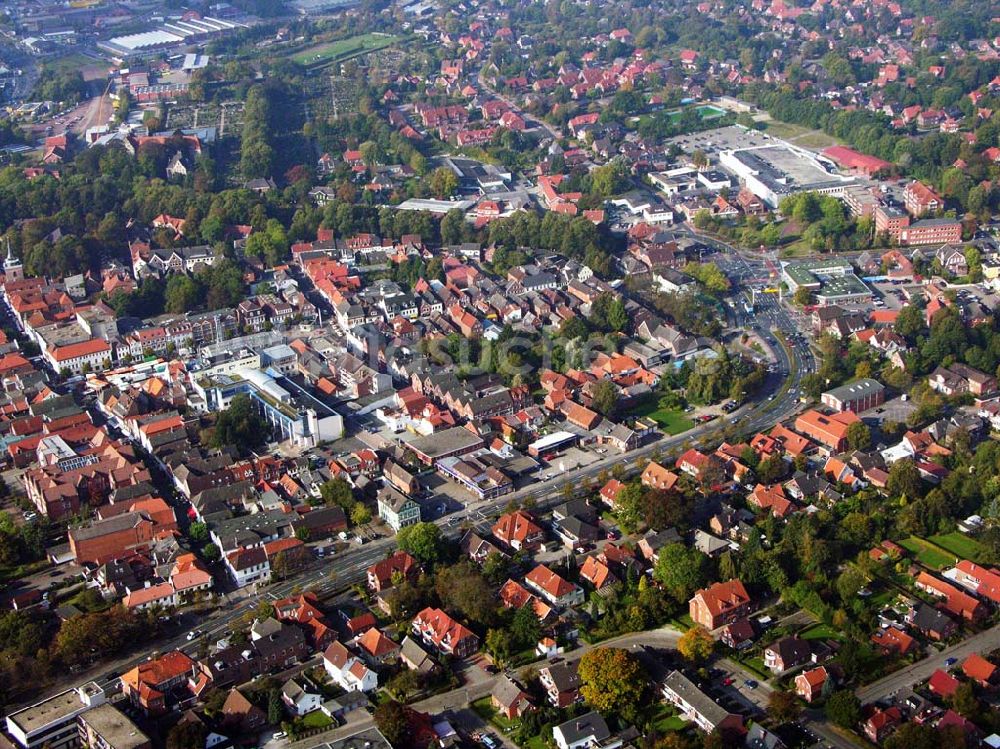 Luftbild Aurich - Stadtzentrum und Marktplatz von Aurich