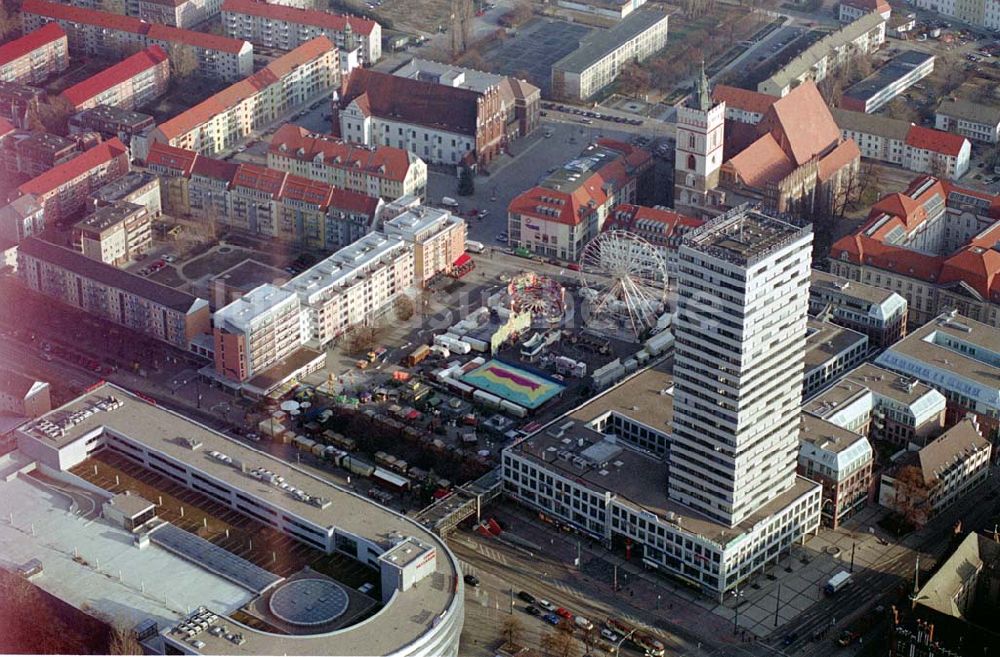 Frankfurt-Oder von oben - 18.12.2003 Stadtzentrum, Marktplatz in Frankfurt-Oder