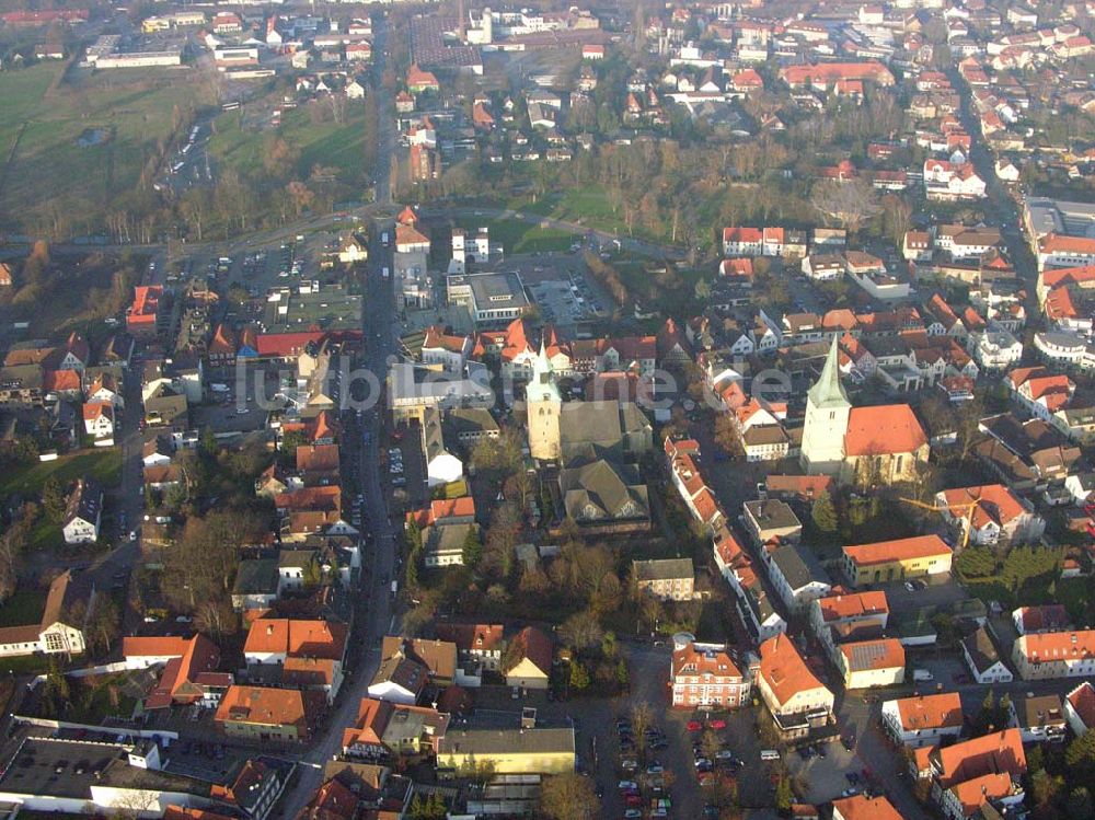 Melle aus der Vogelperspektive: Stadtzentrum von Melle