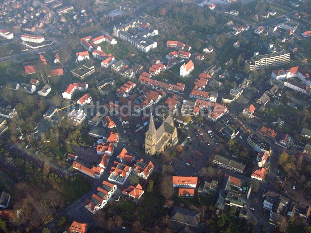 Luftaufnahme Mettingen - Stadtzentrum von Mettingen