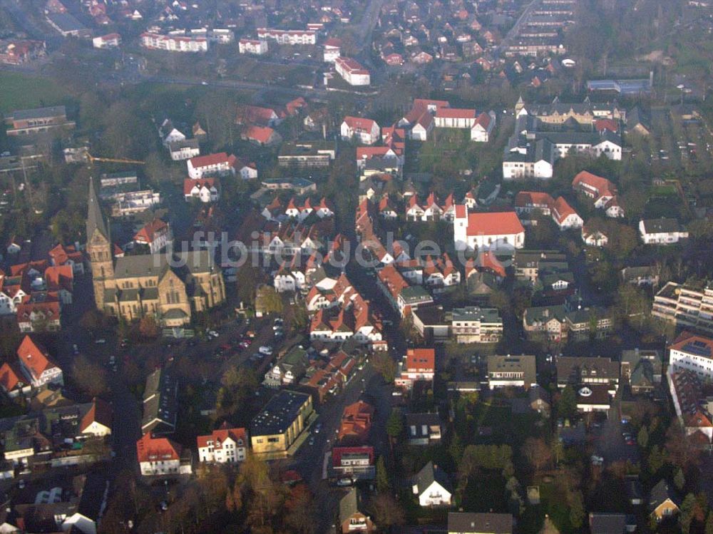 Mettingen aus der Vogelperspektive: Stadtzentrum von Mettingen