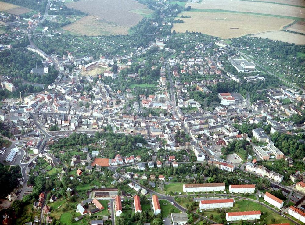 Luftaufnahme Mittweida / Sachsen - Stadtzentrum von Mittweida in Sachsen.