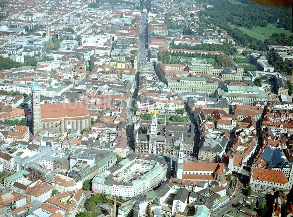 Luftaufnahme München - Stadtzentrum von München