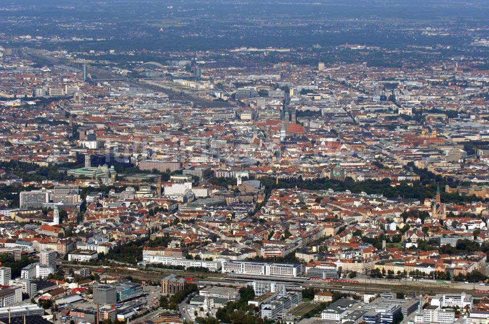 Luftbild München - Stadtzentrum von München