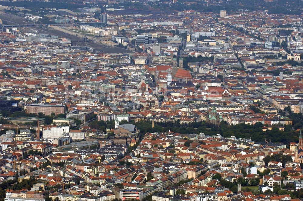 Luftaufnahme München - Stadtzentrum von München