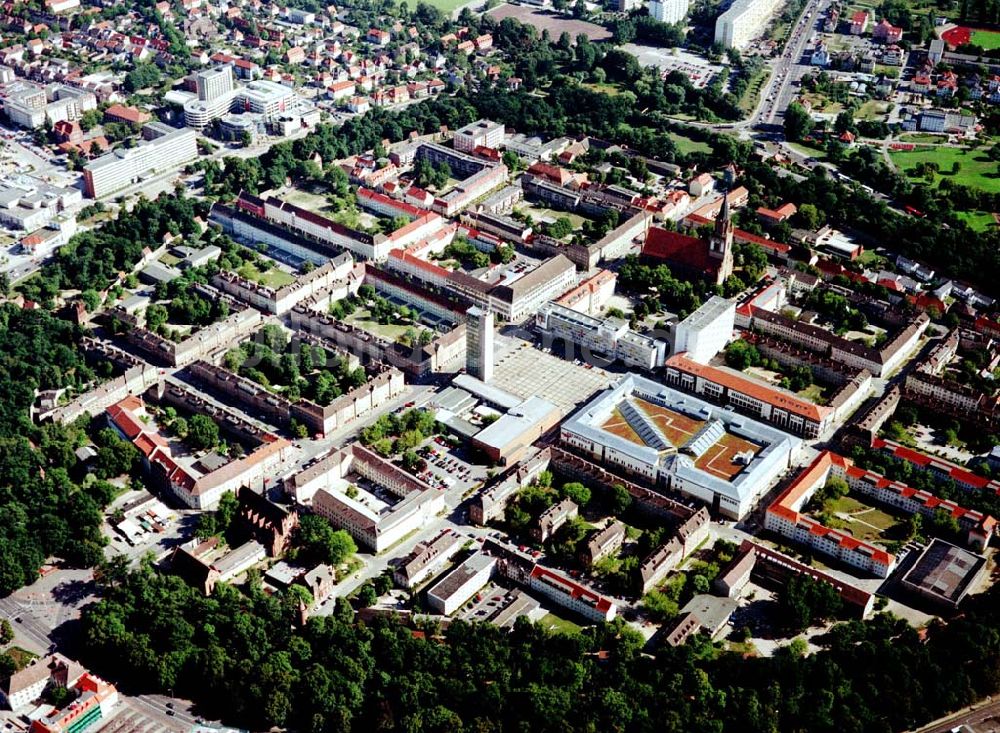 Neubrandenburg / MV von oben - Stadtzentrum von Neubrandenburg / MV.