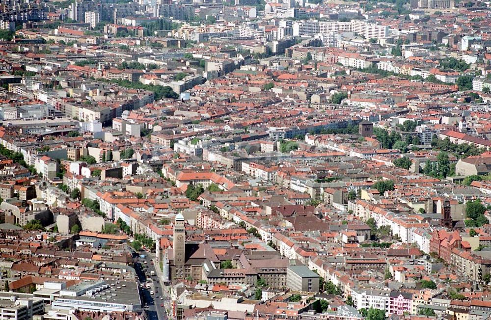 Luftbild Berlin Neukölln - 09.08.1995 Stadtzentrum Neukölln