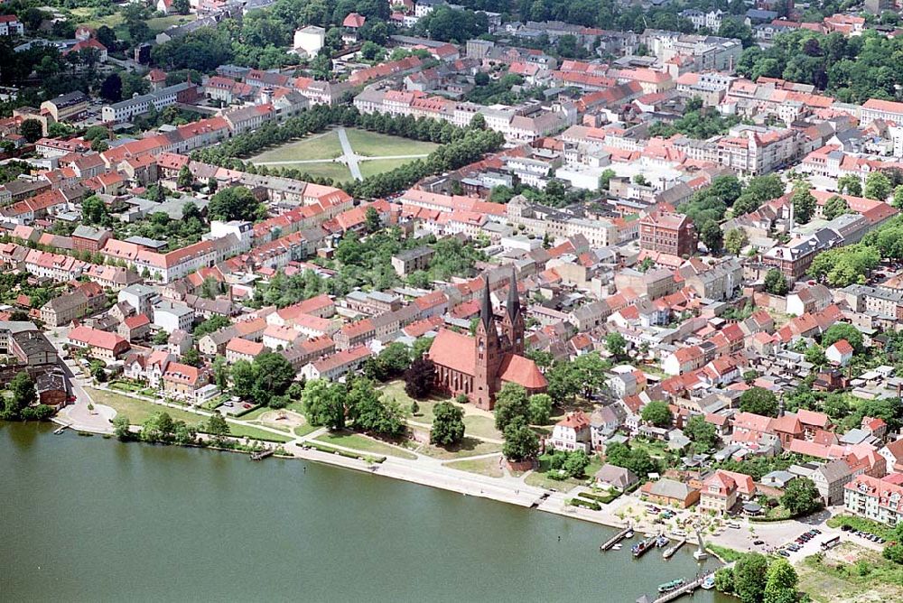 Neuruppin von oben - Stadtzentrum von Neuruppin