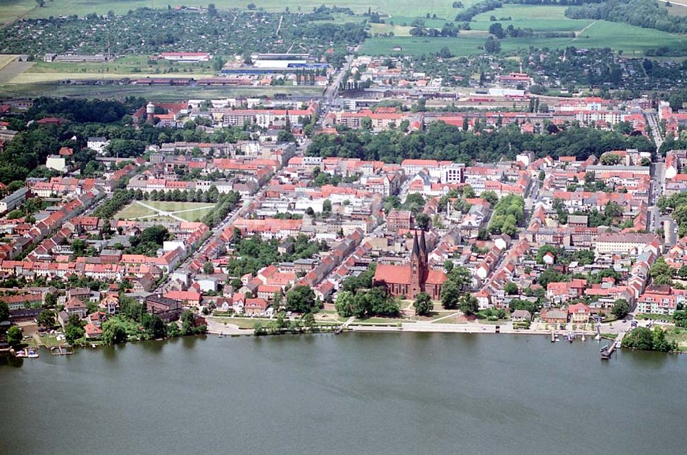 Neuruppin aus der Vogelperspektive: Stadtzentrum von Neuruppin