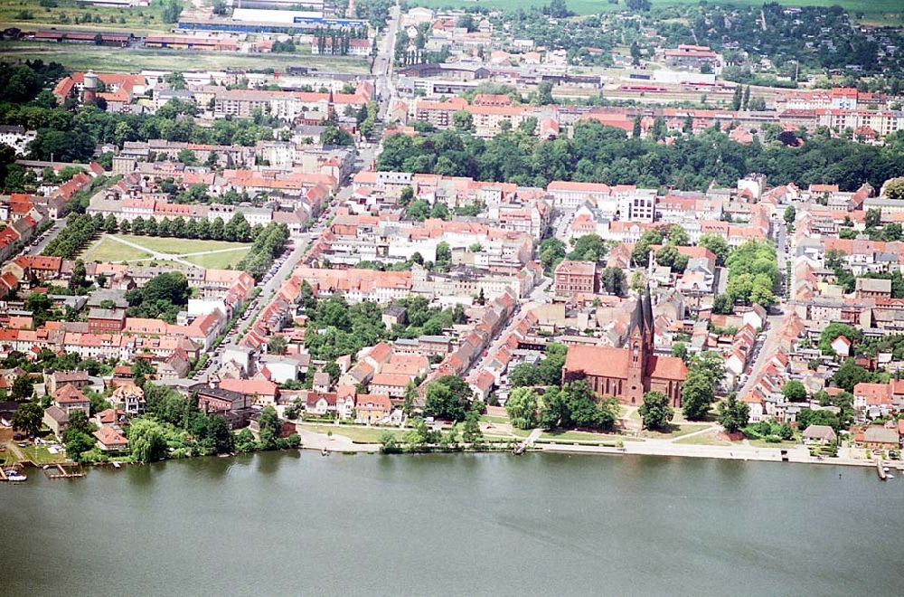 Luftbild Neuruppin - Stadtzentrum von Neuruppin