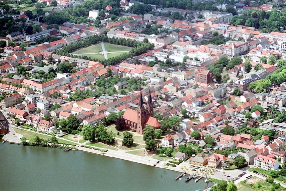 Luftaufnahme Neuruppin - Stadtzentrum von Neuruppin