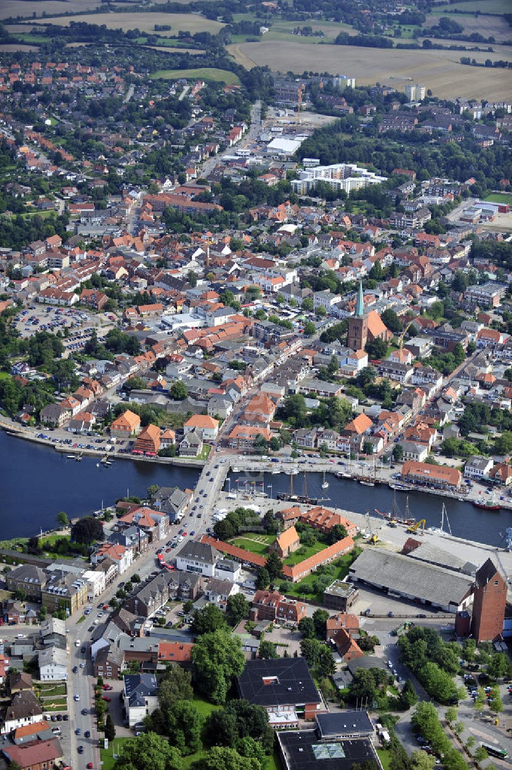 Neustadt in Holstein von oben - Stadtzentrum von Neustadt