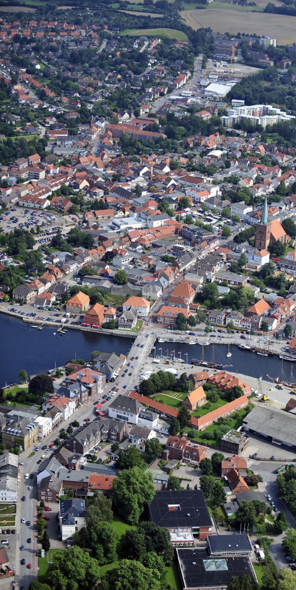 Neustadt in Holstein aus der Vogelperspektive: Stadtzentrum von Neustadt