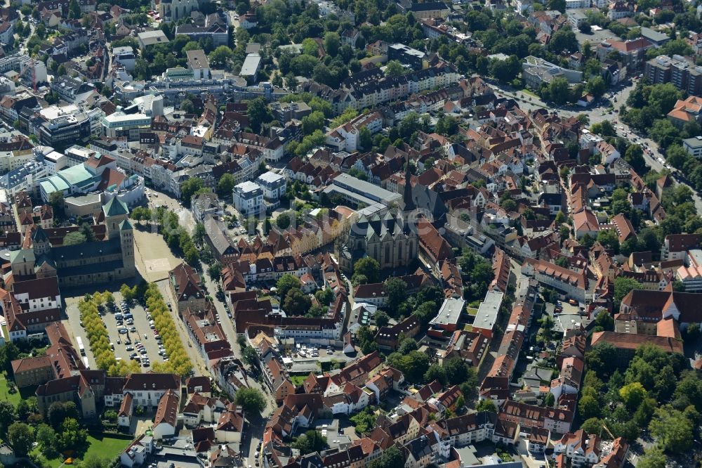 Luftaufnahme Osnabrück - Stadtzentrum im nördlichen Innenstadtbereich von Osnabrück im Bundesland Niedersachsen