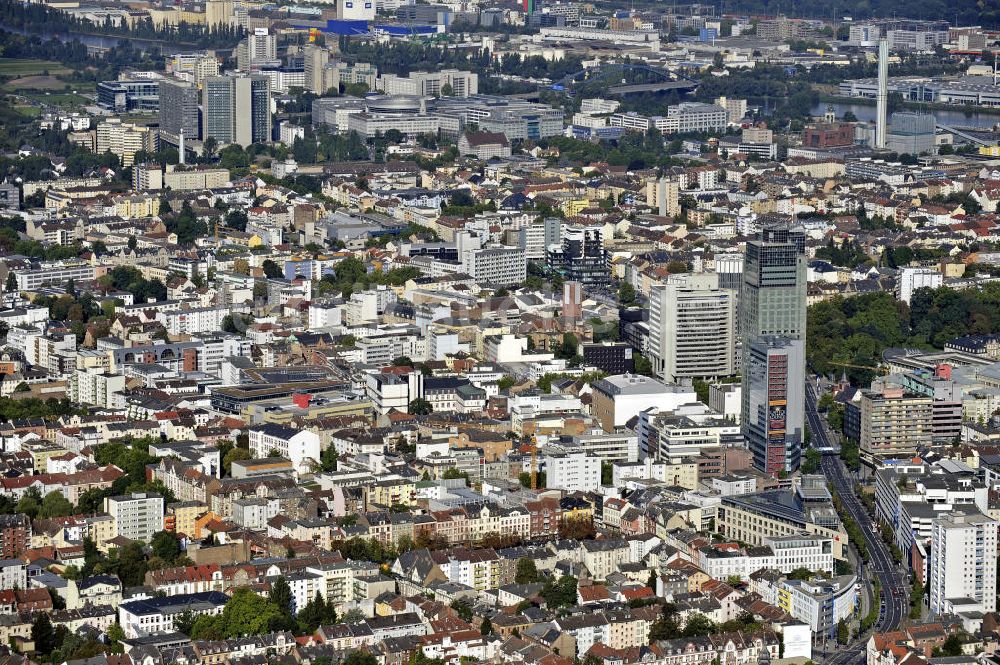 Offenbach aus der Vogelperspektive: Stadtzentrum Offenbach