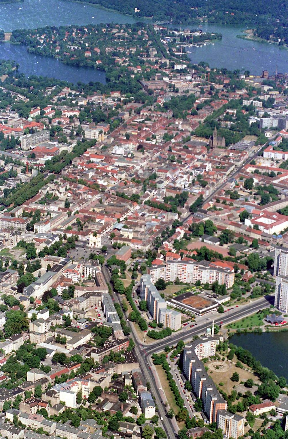 Luftbild Potsdam - 05.08.1995 Stadtzentrum Potsdam