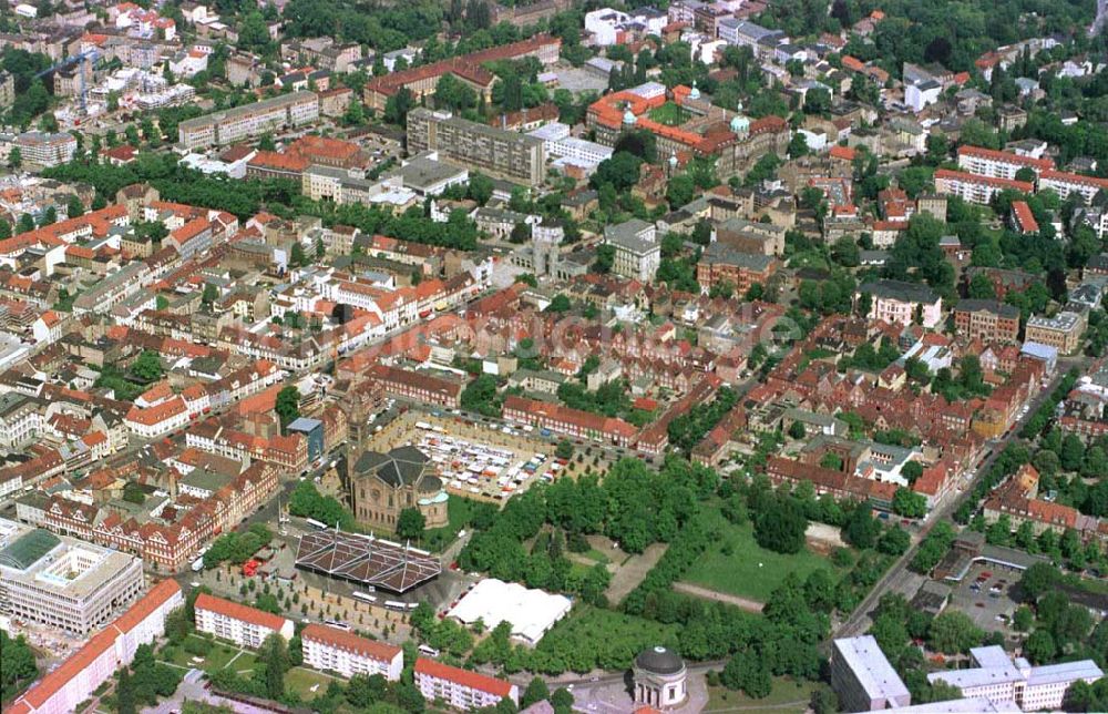 Potsdam-Stadt aus der Vogelperspektive: Stadtzentrum Potsdam.