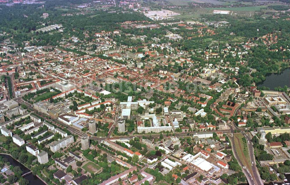 Potsdam-Stadt aus der Vogelperspektive: Stadtzentrum Potsdam.