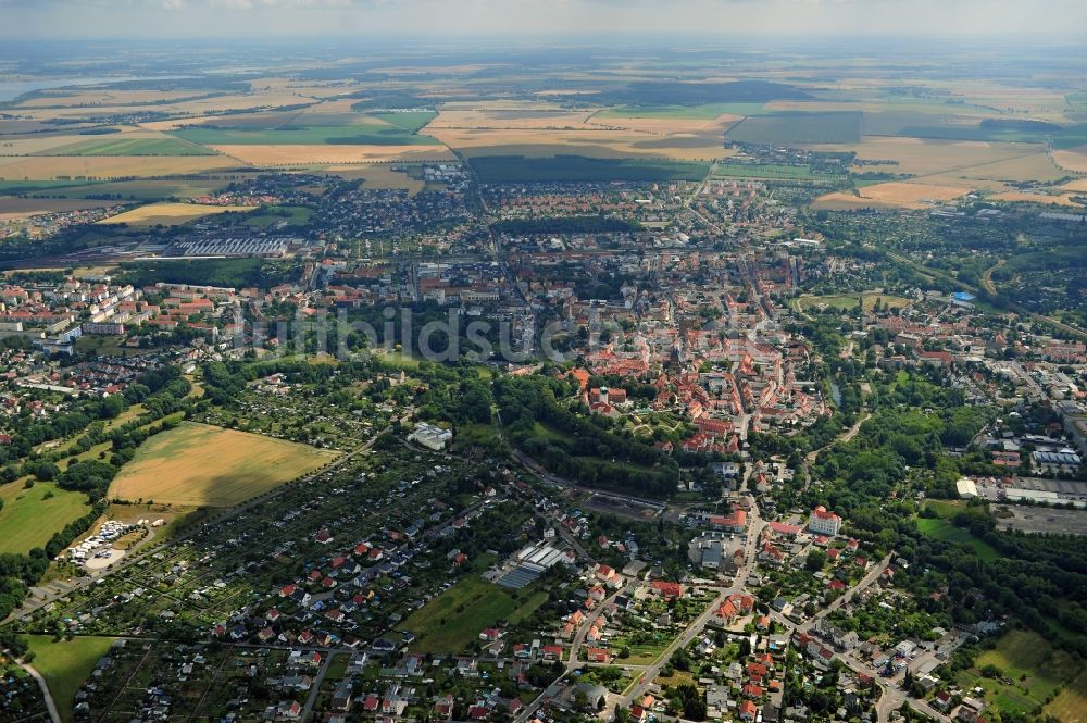 Delitzsch aus der Vogelperspektive: Stadtzentrum und Randgebiete von Delitzsch in Sachsen