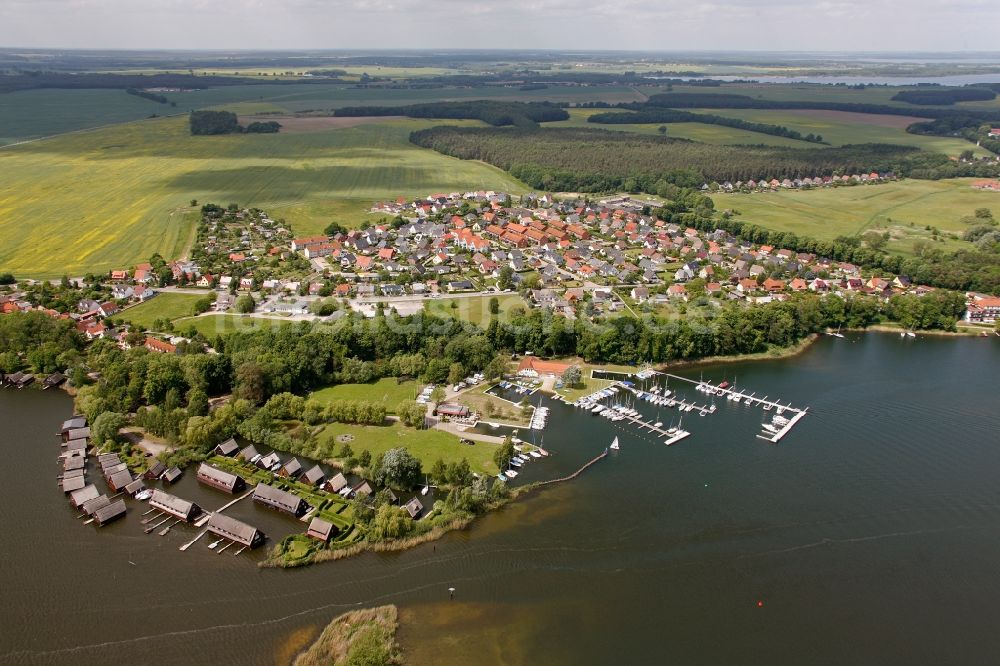 Luftbild Röbel/Müritz - Stadtzentrum in Röbel/Müritz im Bundesland Mecklenburg-Vorpommern