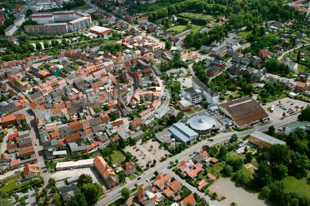 Luftbild Röbel/Müritz - Stadtzentrum in Röbel/Müritz im Bundesland Mecklenburg-Vorpommern