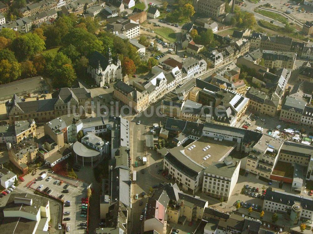 Reichenbach aus der Vogelperspektive: Stadtzentrum von Reichenbach