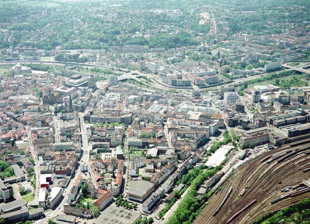 Saarbrücken von oben - Stadtzentrum Saarbrücken