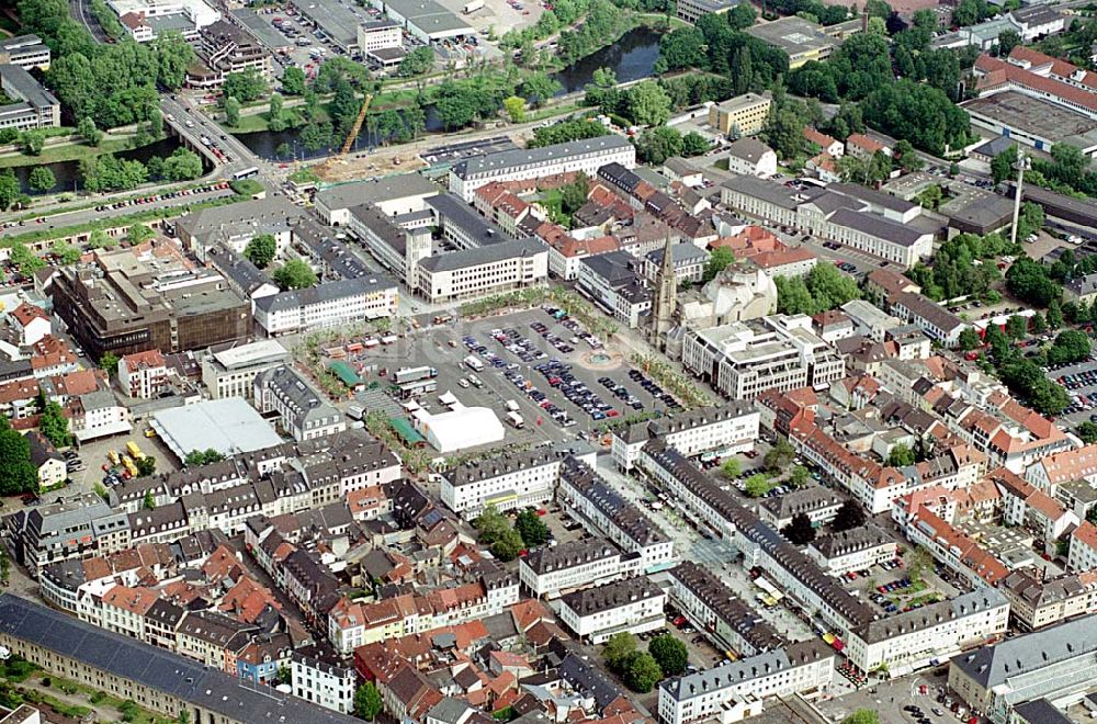 Luftaufnahme Saarlouis - Stadtzentrum Saarlouis. Datum: 26.05.2003