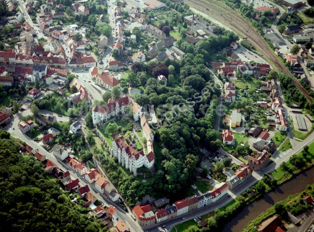 Luftaufnahme Sachsenburg - Stadtzentrum von Sachsenburg