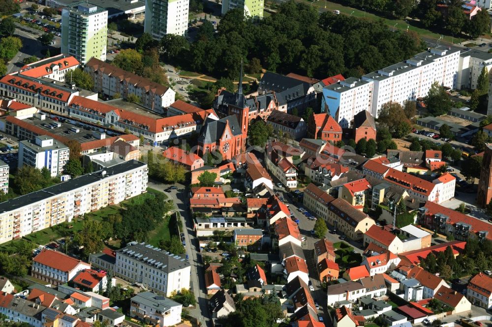 Luftbild Schwedt/Oder - Stadtzentrum in Schwedt/Oder im Bundesland Brandenburg