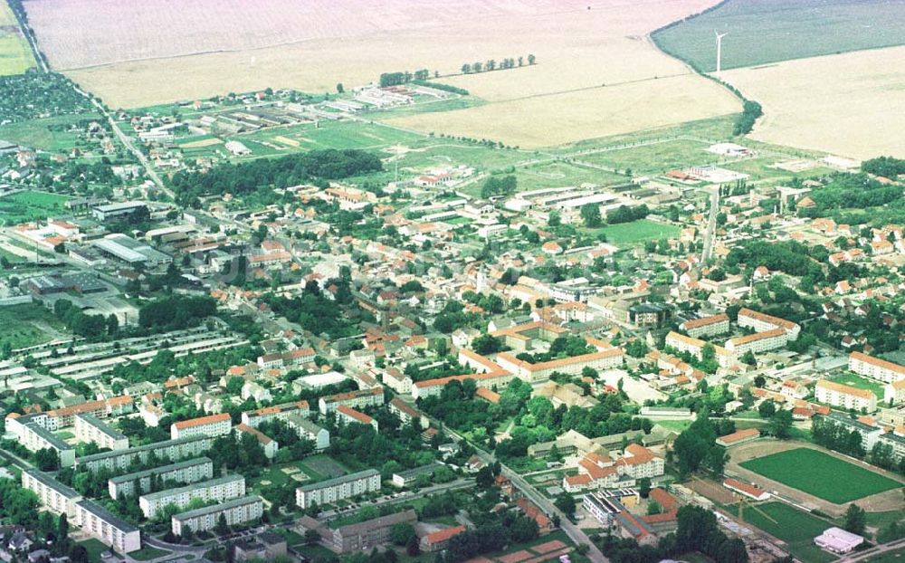 Seelow / Brandenburg von oben - Stadtzentrum von Seelow / Brandenburg