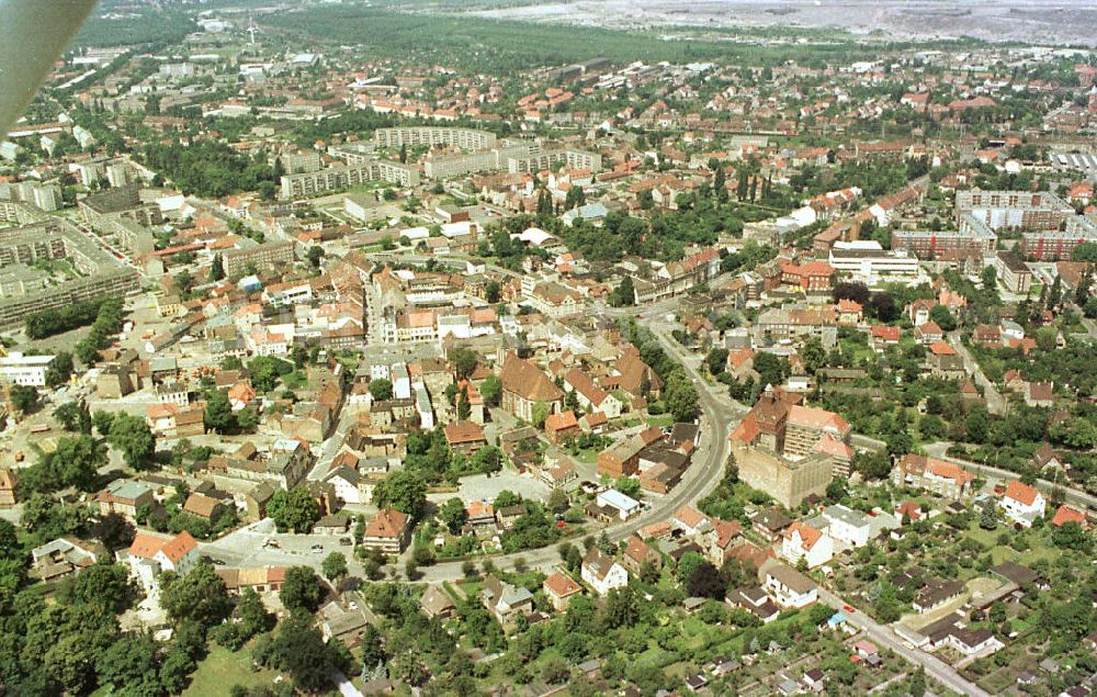 Senftenberg / Brandenburg von oben - Stadtzentrum von Senftenberg in Brandenburg.