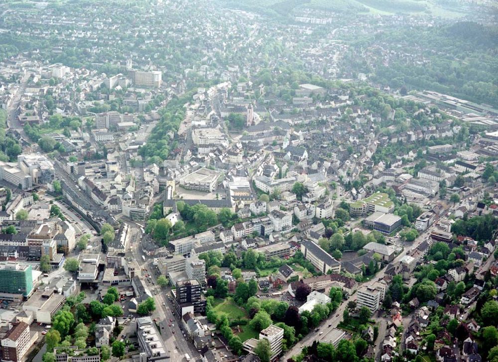 Luftbild Siegen - Stadtzentrum Siegen.